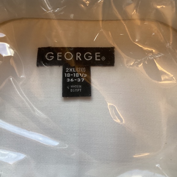 NEW Men’s George Premium Sateen Long Sleeve  Dress Shirt Wrinkle Resistant - Picture 7 of 7